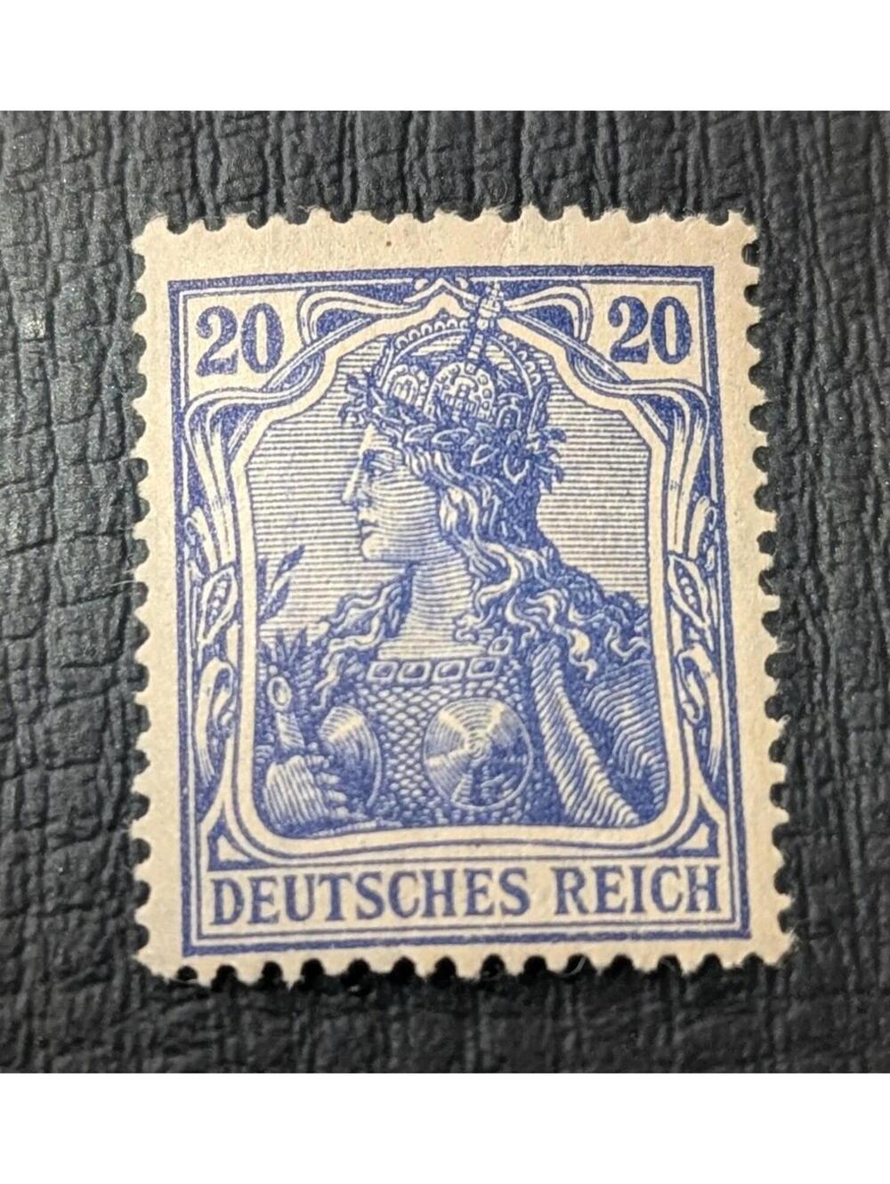 Stamp Germany Reich Germania 20 Pfennig 1902 Jäschke BPP Mi. Nr. 72 a 🇩🇪